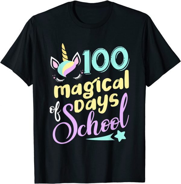 100 Days Of School Unicorn 100 Days Smarter 100th Day Classic Shirt