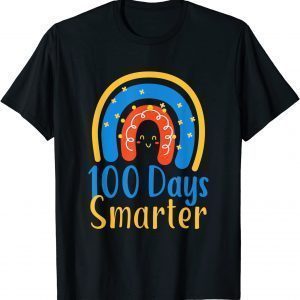 100 Days Smarter, Happy 100th Day Of School Colored Rainbow Unisex Shirt