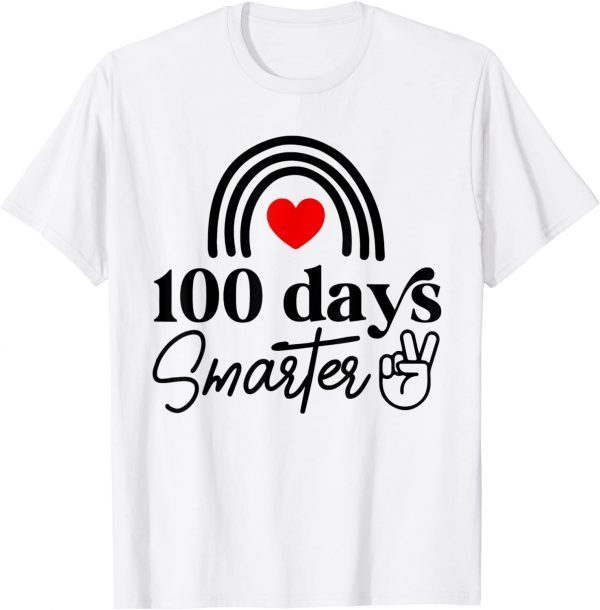 100 Days Smarter Happy 100th Day Of School Teacher T-Shirt