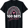 100 Days Smarter Teacher Leopard Rainbow 100th Day Of School Unisex Shirt