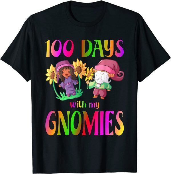 100 Days With My Gnomies Happy 100th Day Of School Teacher Classic T-Shirt
