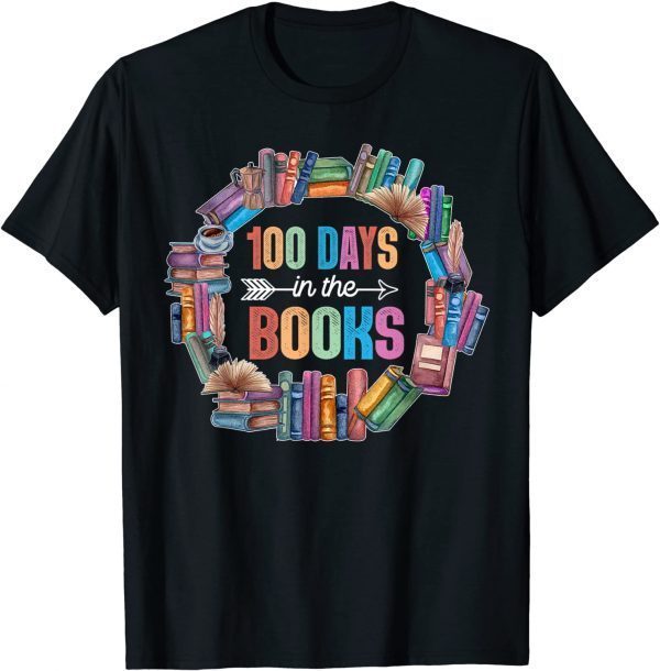 100 Days in the Books English Reading Teacher Book Lover 2022 Shirt100 Days in the Books English Reading Teacher Book Lover 2022 Shirt