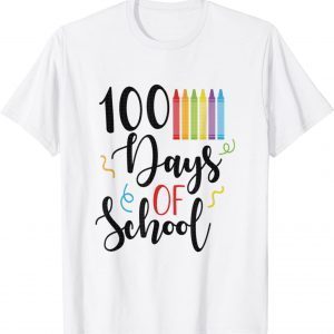 100 Days of School Crayons Classic Shirt