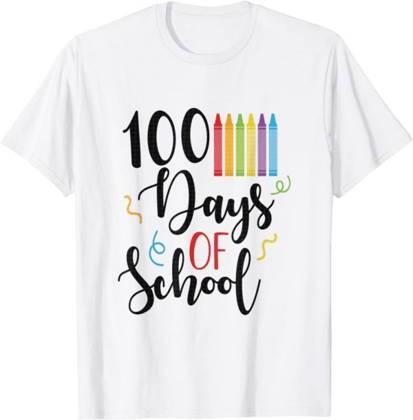 100 Days of School Crayons Classic Shirt