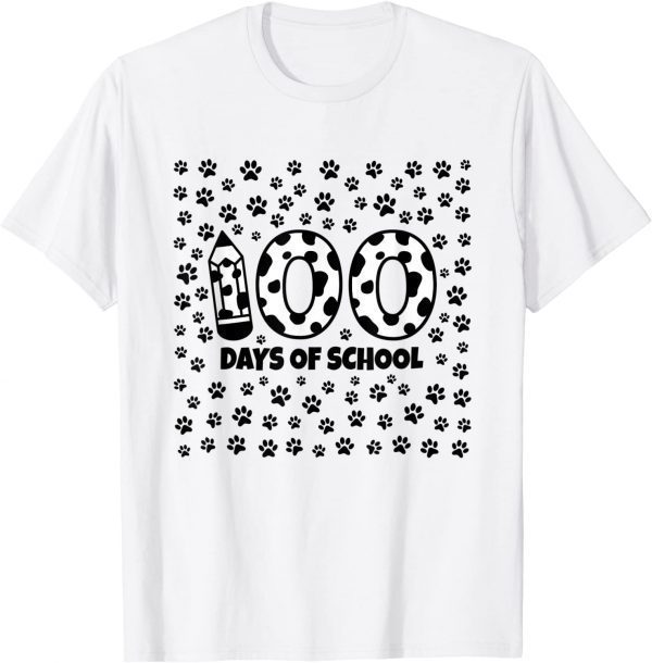 100 Days of School Dalmatian 100th Day of School Dog Gift Shirt