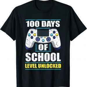 100 Days of School Level Unlocked Gamer Student and Teacher 2022 Shirt