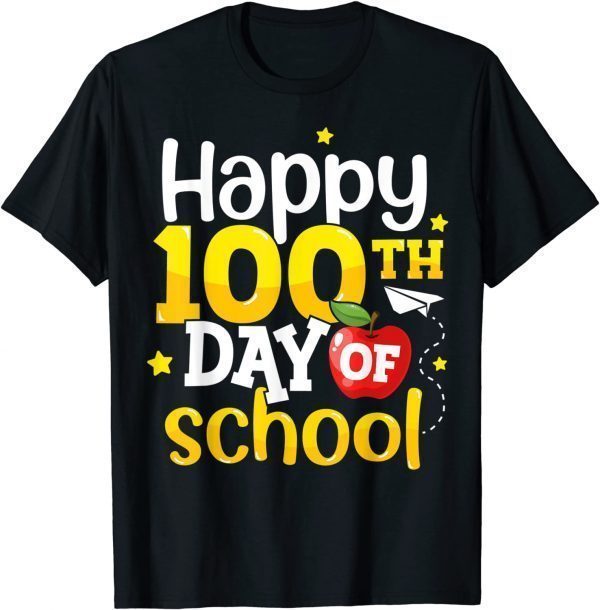100 Days of School Teachers Happy 100th Day T-Shirt