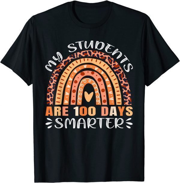 100 Days of school My Students Are 100 Days Smarter Leopard Classic Shirt