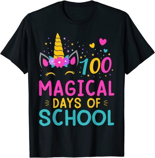 100 Magical Days of School Unicorn Teacher Student Classic Shirt