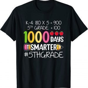 1000 Days Smarter Fifth 5th Grade Teacher Student School Classic Shirt