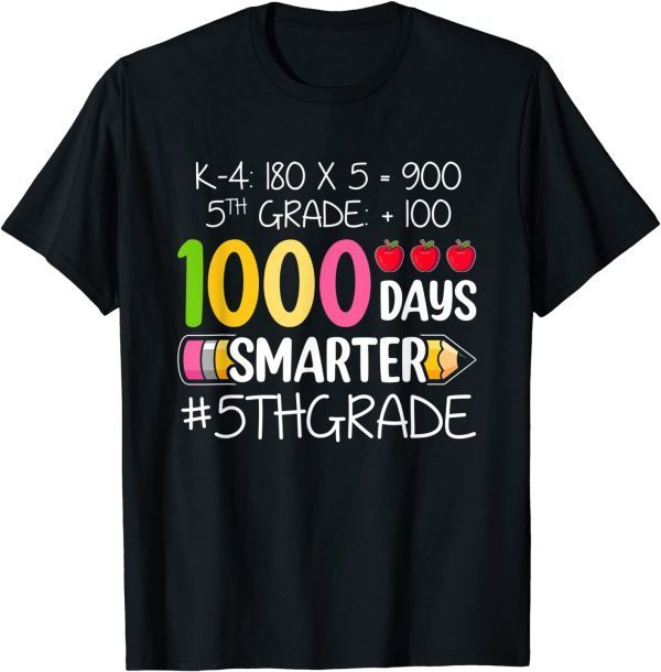 1000 Days Smarter Fifth 5th Grade Teacher Student School Classic Shirt