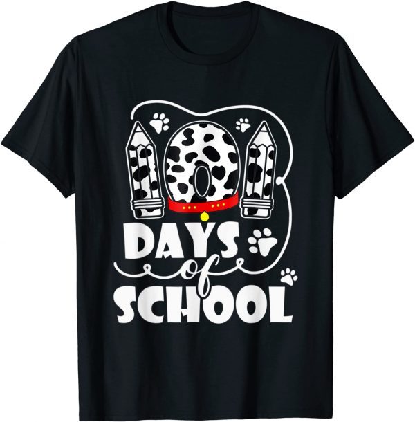 101 Days Of School Dalmatian Dog 100 Days Smarter Classic T-Shirt