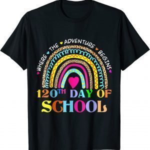 120th Day Of School Teacher - 120 Days Smarter Rainbow Classic Shirt