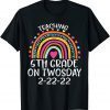 2-22-2022 Teaching 5th Grade On Twosday Teacher Valentine Classic Shirt