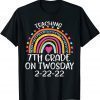 2-22-2022 Teaching 7th Grade On Twosday Teacher Valentine Classic Shirt