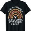2-22-2022 Teaching Middle School On Twosday Teacher Classic Shirt