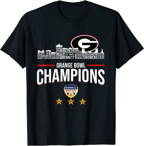 2021-2022 Georgia Orange bowl national Merch Champions 2022 Shirt