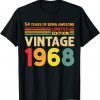 54 Years Of Being Awesome Limited Edition Vintage 1968 T-Shirt