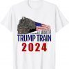 All Aboard The Trump Train 2024 American Flag Pro Trump Gift Shirt
