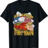 All Aboard the Trump Train 2024 American Flag Reelect 45 USA 2022 Shirt
