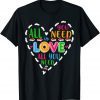All You Need Is Love Valentines's Day Hearts Leopard Love 2022 Shirt