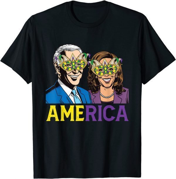 America Anti Biden Clown Mardi Gras Carnival Gift Shirt
