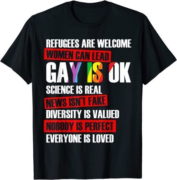 Anti Trump Refugees Science Love Womens Rights Dump Trump Unisex Shirt