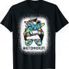 Autism Awareness Autism Mom Life Messy Hair Bun Mother's Day 2022 Shirt