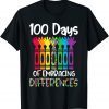 Autism Awareness Embrace Differences 100 Days Of School Classic Shirt