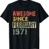 Awesome Since February 1971 51th Birthday Limited Shirt