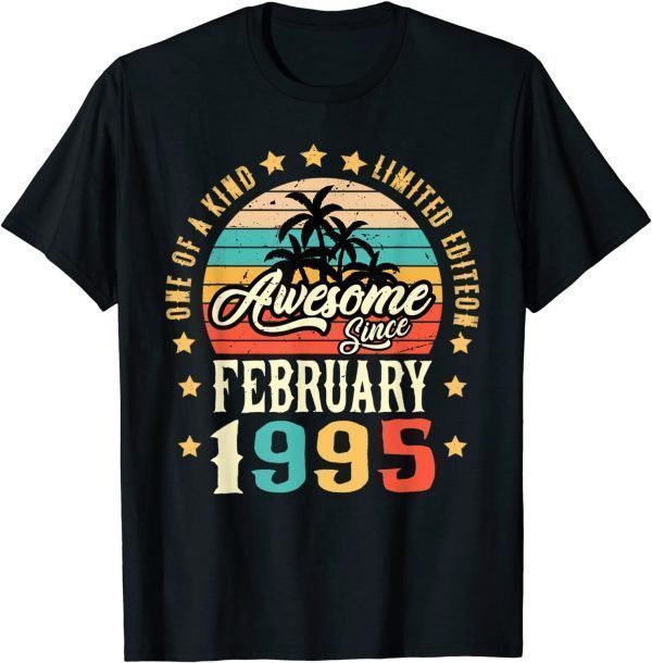 Awesome Since February 1995 Vintage 27th Birthday Classic Shirt