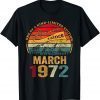 Awesome Since March 1972 50th Birthday 50 Years Old Classic Shirt