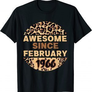 Awesome since February 1966 Leopard 1966 February Birthday Classic T-Shirt