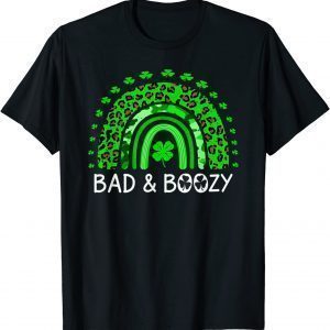 Bad and Boozy St Patrick's Day Rainbow Drinking Classic Shirt