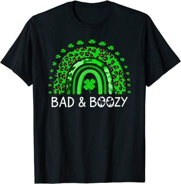 Bad and Boozy St Patrick's Day Rainbow Drinking Classic Shirt