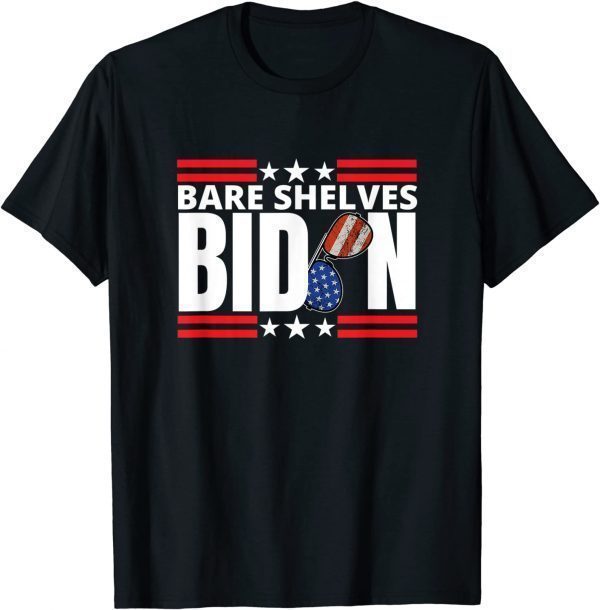 Bare Shelves Biden Meme Flag Glasses Classic Shirt