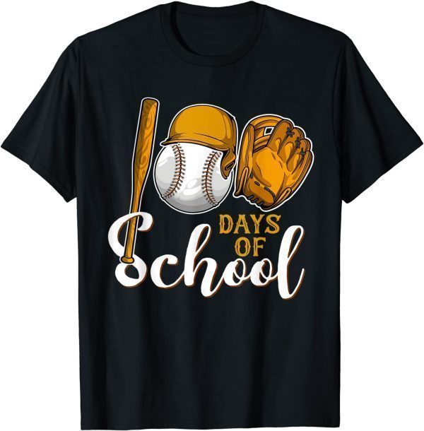 Baseball 100 Days of School Happy 100th Day Teacher Classic Shirt