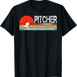 Baseball Inspired The pitcher Vintage Sunset Pitcher Basebal Classic Shirt