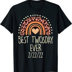 Best Twosday Ever 2-22-22 Leopard Twos Day 2022 Teacher Classic Shirt