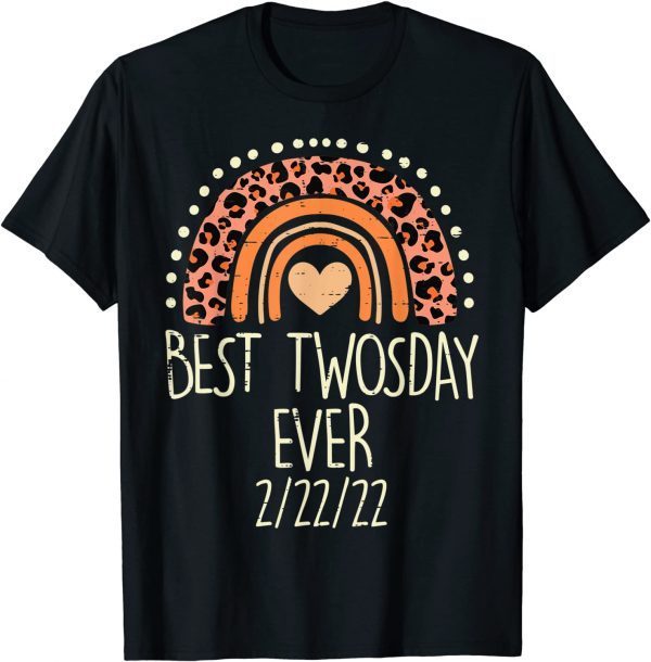 Best Twosday Ever 2-22-22 Leopard Twos Day 2022 Teacher Classic Shirt