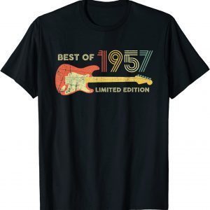 Best of 1957 Birthday - Guitar lovers 65th Birthday 2022 Shirt