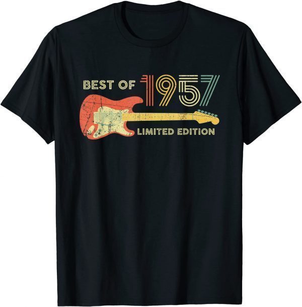 Best of 1957 Birthday - Guitar lovers 65th Birthday 2022 Shirt