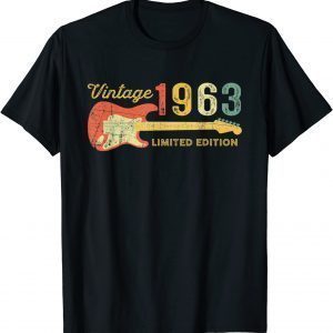 Best of 1963 Birthday - Guitar lovers 59th Birthday Classic T-Shirt