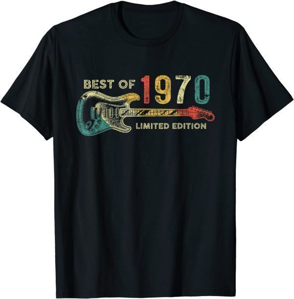 Best of 1970 Birthday - Guitar Player 52th Birthday Official Shirt