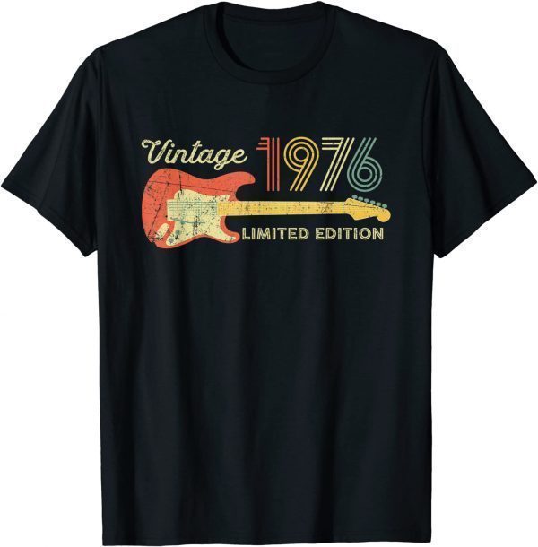 Best of 1976 Birthday - Retro Guitarist 46th Birthday Unisex Shirt