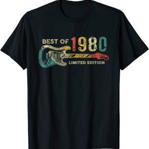 Best of 1980 Birthday - Guitar Player 42th Birthday Unisex Shirt