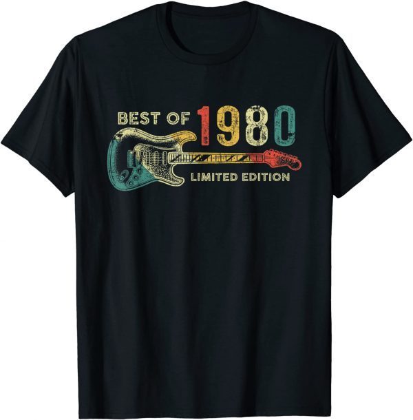 Best of 1980 Birthday - Guitar Player 42th Birthday Unisex Shirt