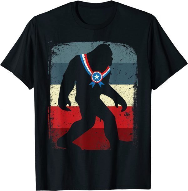 Bigfoot Medal Of Honor Retro 4th Of July Sasquatch Classic Shirt