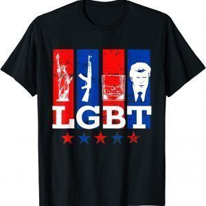 Bourbon Drinking Liberty Guns Bourbon Trump Lgbt Limited Shirt