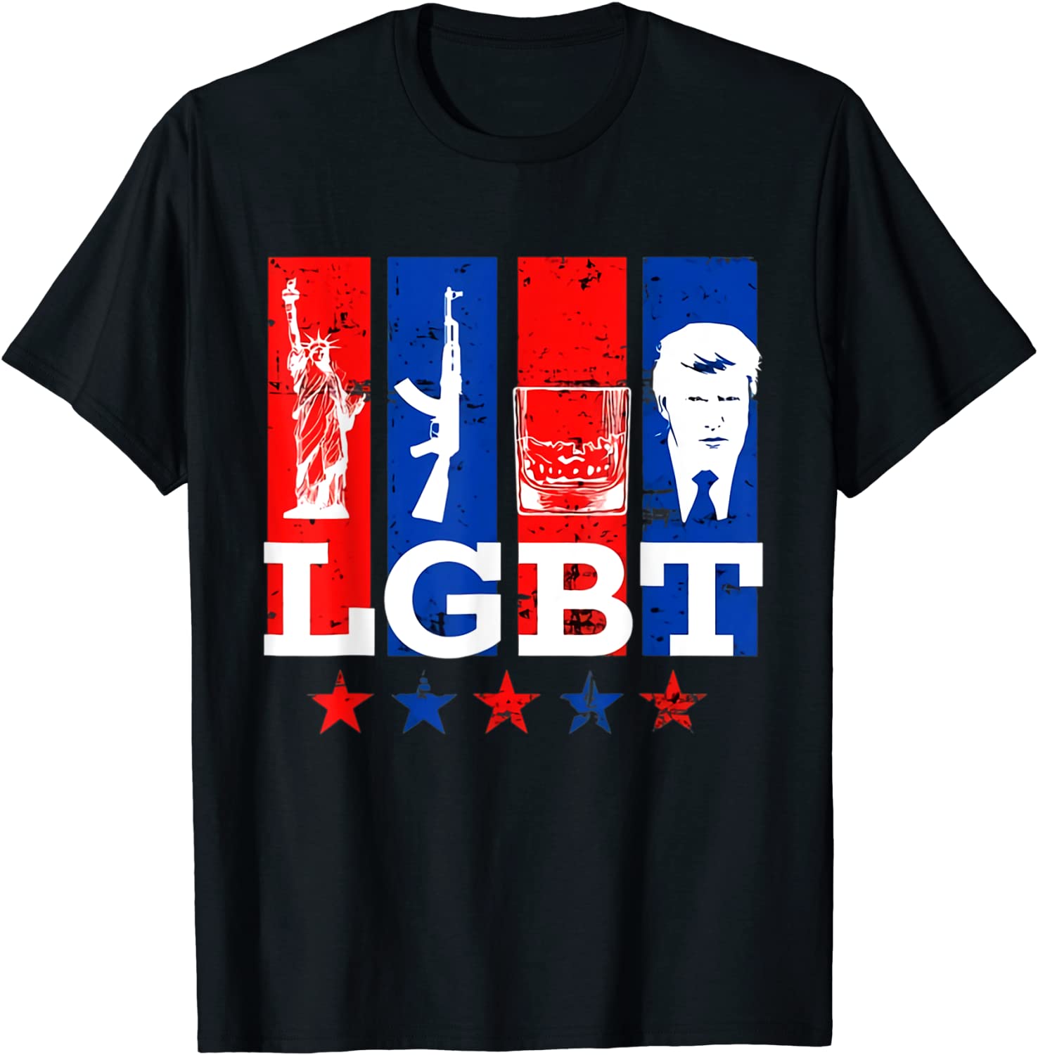 Bourbon Drinking Liberty Guns Bourbon Trump Lgbt Limited Shirt